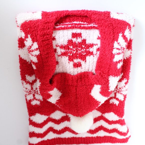 Hip Doggie Red White Snowflake Dog Hoodie Sweater ~M~ - Picture 3 of 6